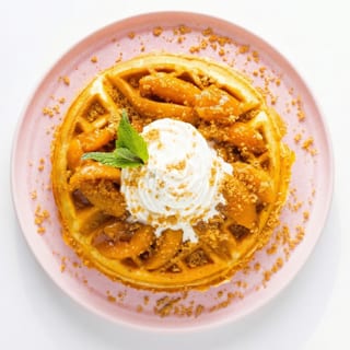 Peach Cobbler Waffle