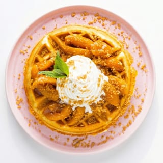 Peach Cobbler Waffle